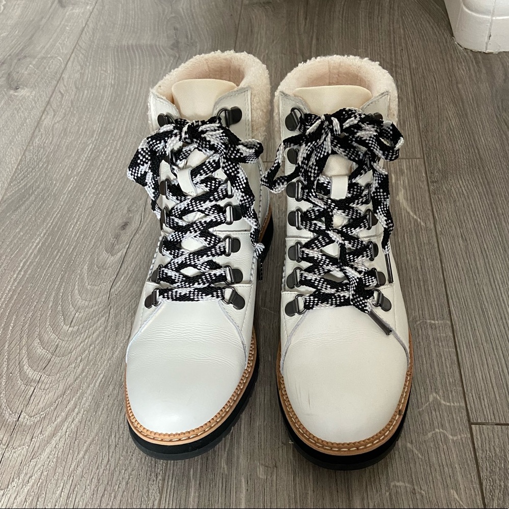 TOMS waterproof white boots
